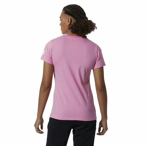 Kortærmet T-shirt til Kvinder New Balance Essentials Celebrate Pink XS