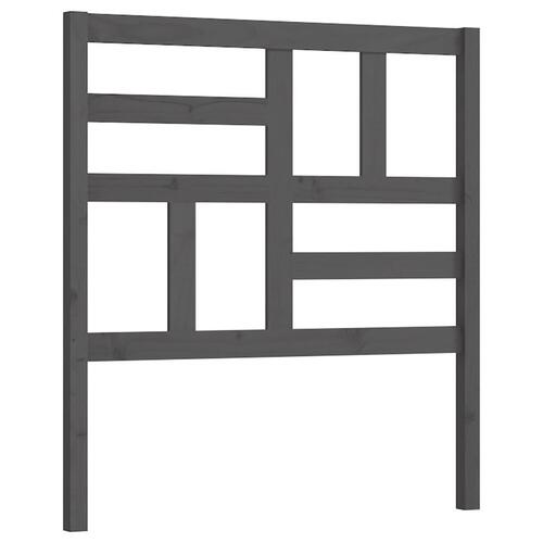 Sengegærde 106x4x104 cm massivt fyrretræ grå