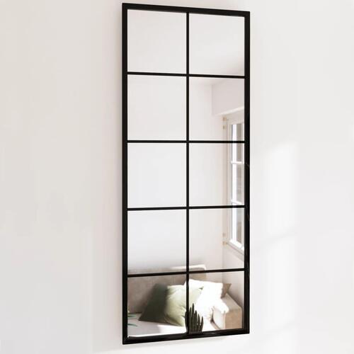 Vægspejl 100x40 cm metal sort