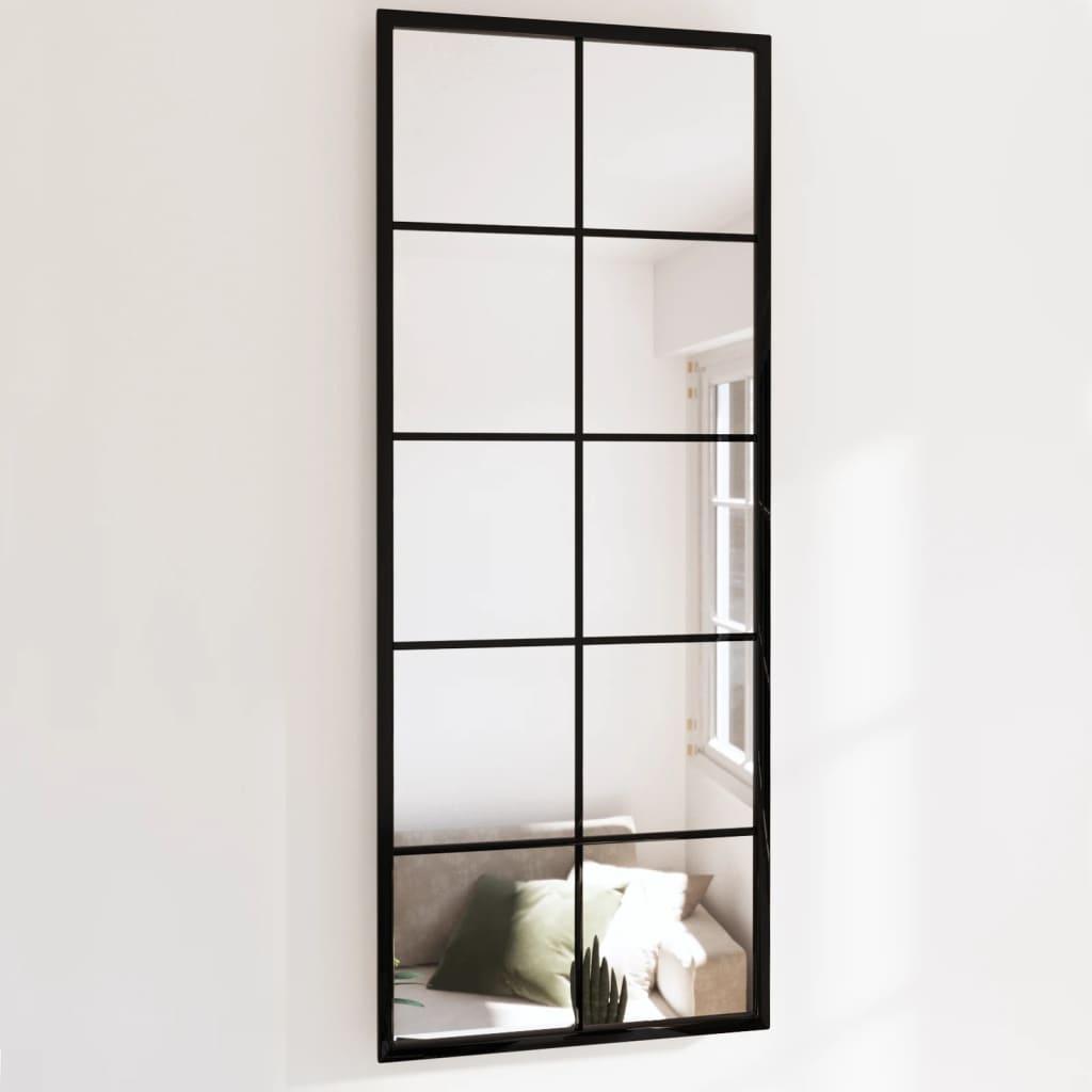 Vægspejl 100x40 cm metal sort