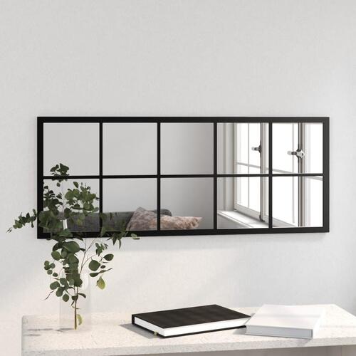 Vægspejl 100x40 cm metal sort