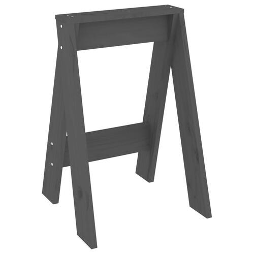 Taburetter 2 stk. 40x40x60 cm massivt fyrretræ grå