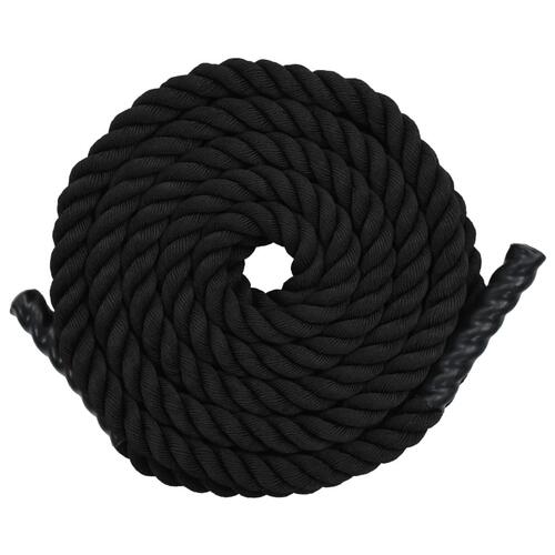 Træningsreb 12 m polyester sort