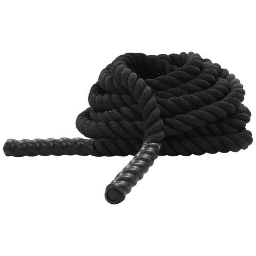 Træningsreb 12 m polyester sort