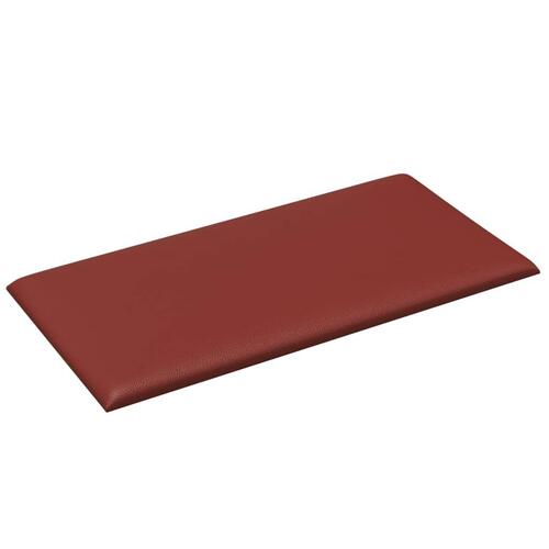Vægpaneler 12 stk. 60x30 cm 2,16 m² kunstlæder vinrød