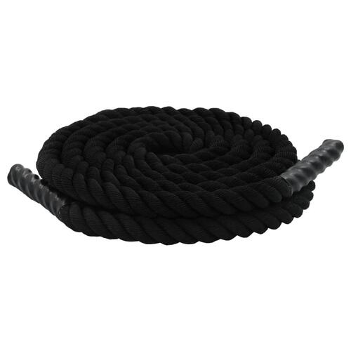 Træningsreb 15 m polyester sort