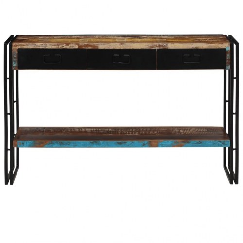 Konsolbord 120x30x76 cm massivt genbrugstræ