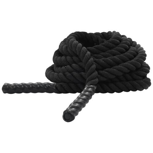 Træningsreb 15 m polyester sort