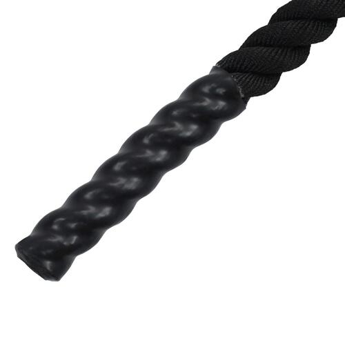 Træningsreb 15 m polyester sort