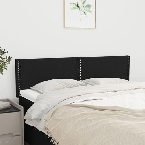 Sengegavle 2 stk. 72x5x78/88 cm stof sort