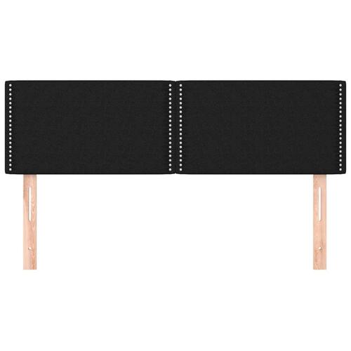 Sengegavle 2 stk. 72x5x78/88 cm stof sort