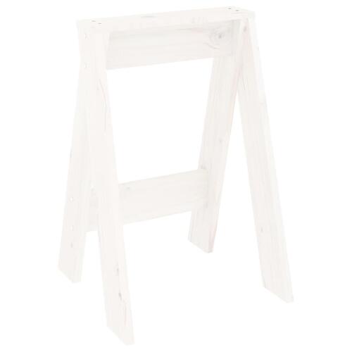 Taburetter 2 stk. 40x40x60 cm massivt fyrretræ hvid