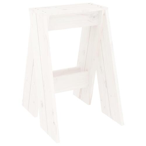 Taburetter 2 stk. 40x40x60 cm massivt fyrretræ hvid