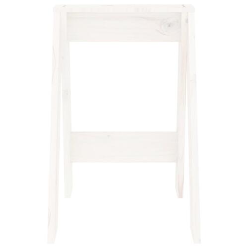 Taburetter 2 stk. 40x40x60 cm massivt fyrretræ hvid