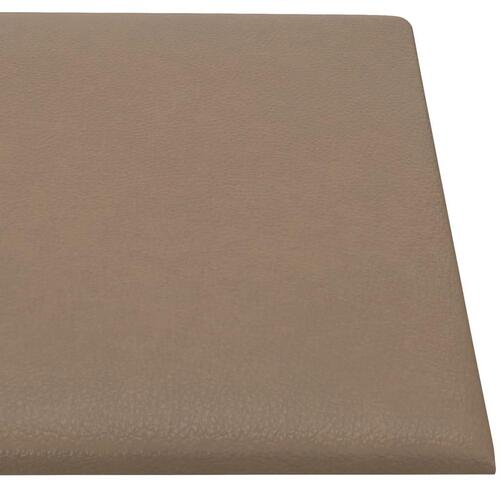Vægpaneler 12 stk. 60x30 cm 2,16 m² kunstlæder cappuccinofarvet