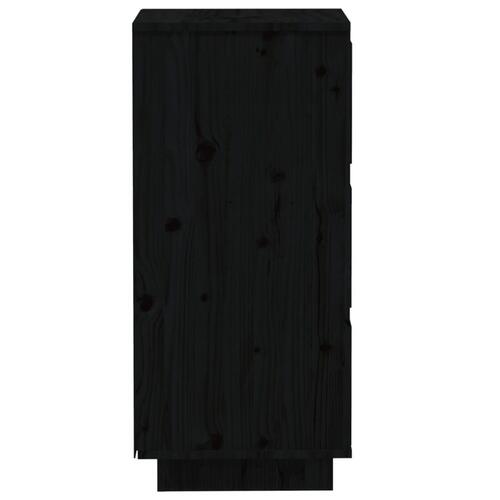Skænke 2 stk. 32x34x75 cm massivt fyrretræ sort