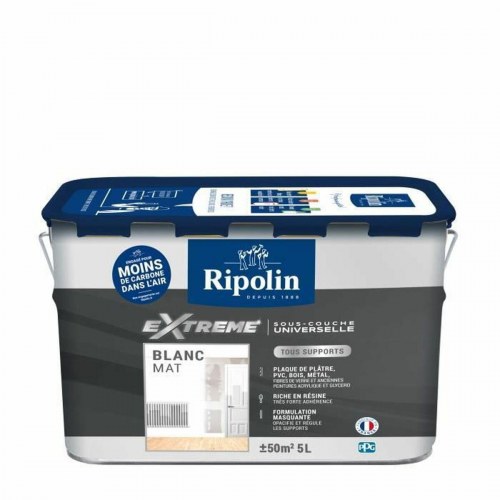 Ripolin Universal Maling - Mat Hvid 5 l (til indendørs udskriver)