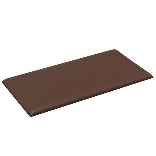 Vægpaneler 12 stk. 60x30 cm 2,16 m² kunstlæder brun
