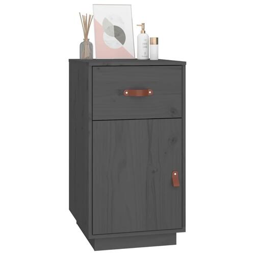 Skrivebordsskab 40x50x75 cm massivt fyrretræ grå