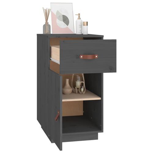 Skrivebordsskab 40x50x75 cm massivt fyrretræ grå