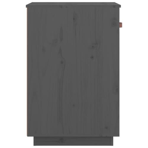 Skrivebordsskab 40x50x75 cm massivt fyrretræ grå