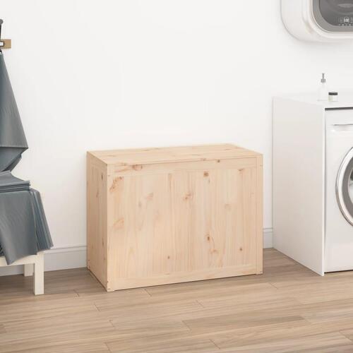 Vasketøjskurv 88,5x44x66 cm massivt fyrretræ