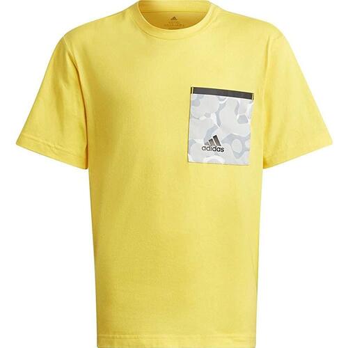 Børne Kortærmet T-shirt Adidas Future Pocket Gul 13-14 år