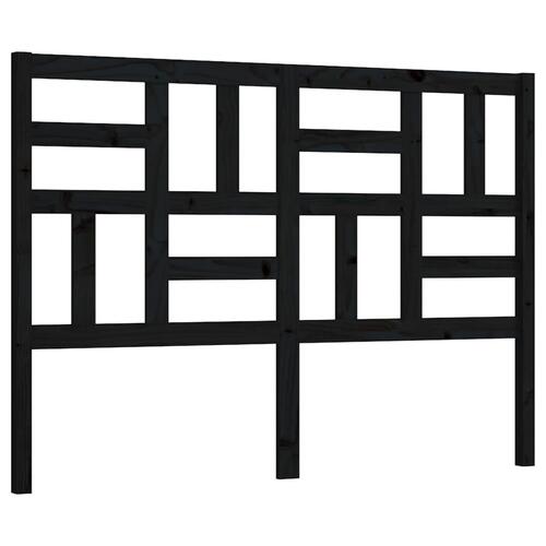 Sengegærde 126x4x104 cm massivt fyrretræ sort