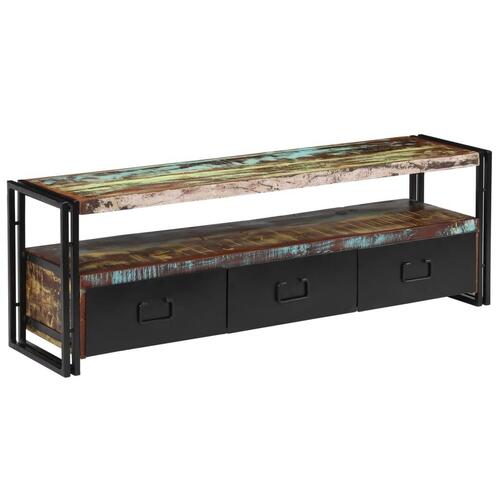 Tv-skab 120x30x40 cm massivt genbrugstræ