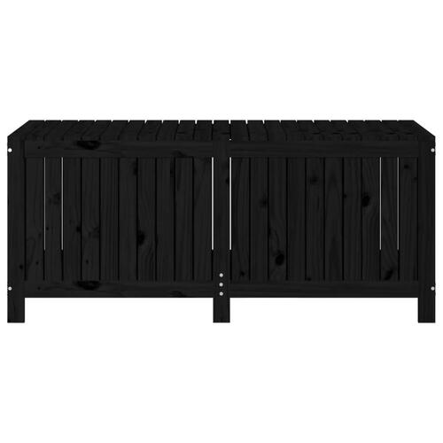 Opbevaringskasse til haven 147x68x64 cm massivt fyrretræ sort