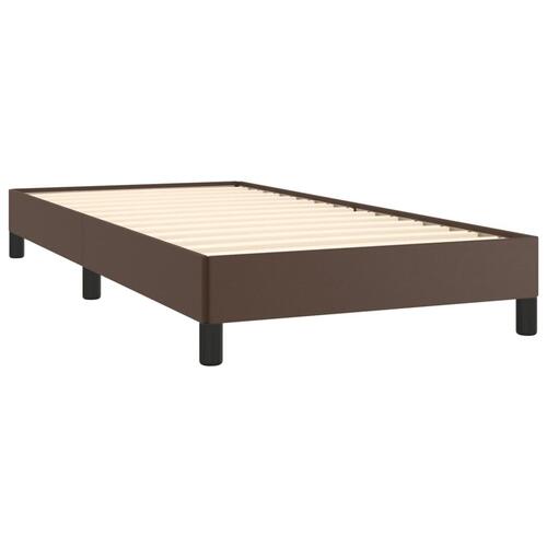 Sengeramme 100x200 cm kunstlæder brun