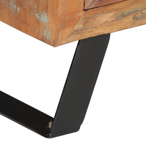 Tv-bord 112x30x45 cm massivt genbrugstræ