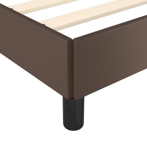 Sengeramme 100x200 cm kunstlæder brun