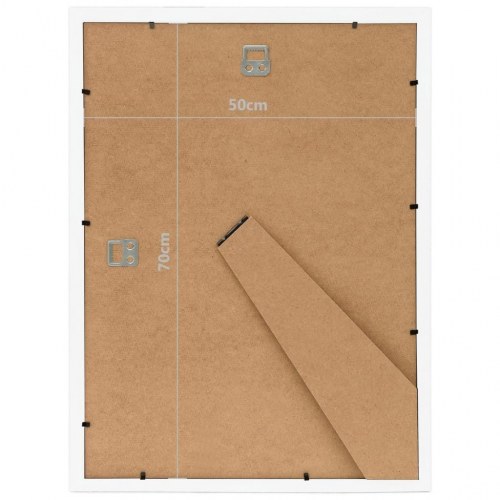 Billedrammer 3 stk. til væg eller bord 50x70 cm MDF hvid