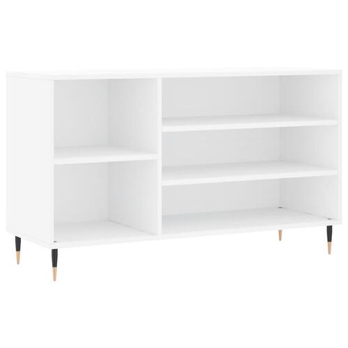 Skoreol 102x36x60 cm konstrueret træ hvid højglans
