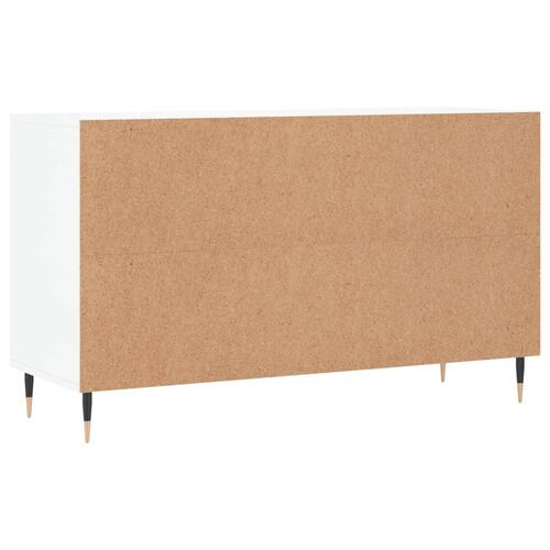 Skoreol 102x36x60 cm konstrueret træ hvid højglans