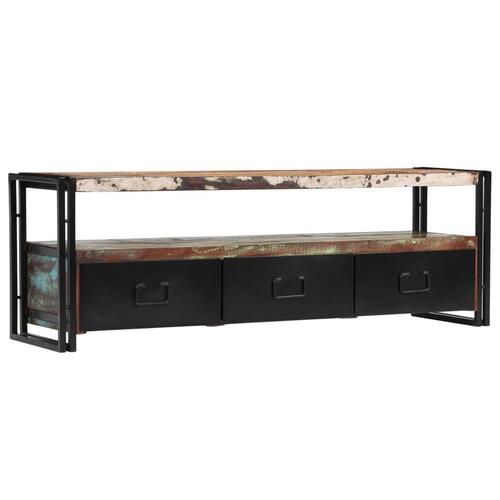Tv-skab 120x30x40 cm massivt genbrugstræ