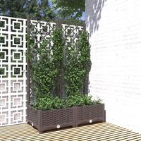 Plantekasse med espalier 80x40x121,5 cm PP brun