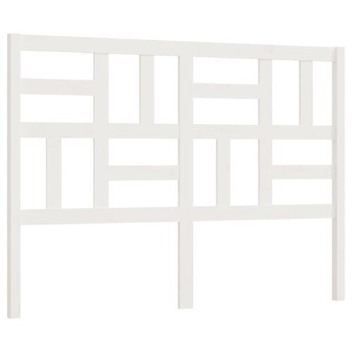 Sengegærde 156x4x104 cm massivt fyrretræ hvid
