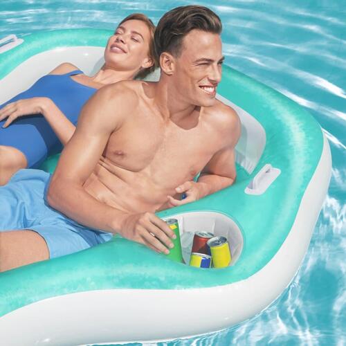 Bestway bademadras til pool Double Designer 224x174 cm