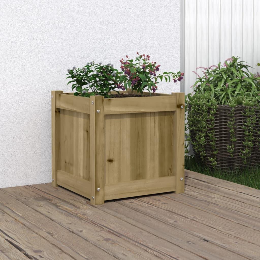 Plantekasse 40x40x40 cm imprægneret fyrretræ