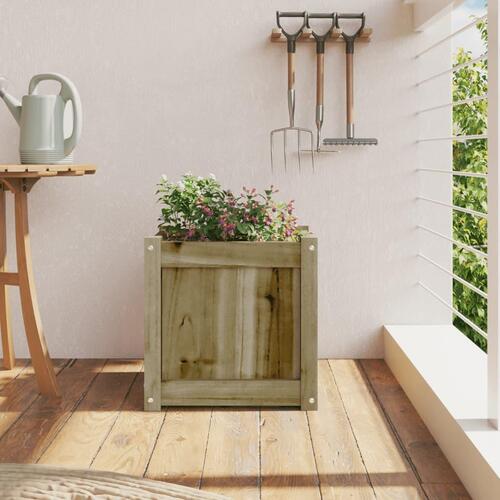 Plantekasse 40x40x40 cm imprægneret fyrretræ