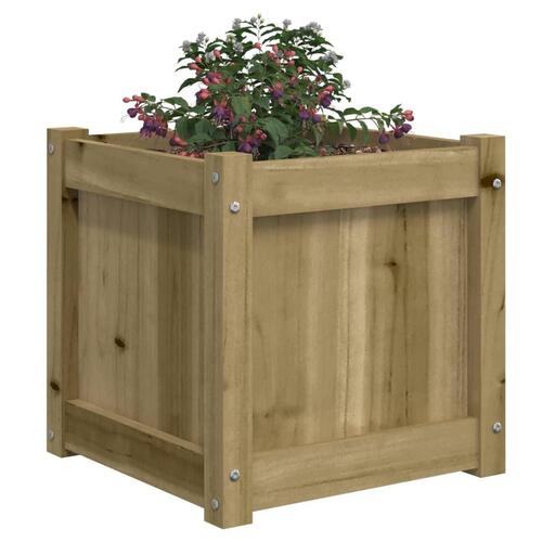 Plantekasse 40x40x40 cm imprægneret fyrretræ