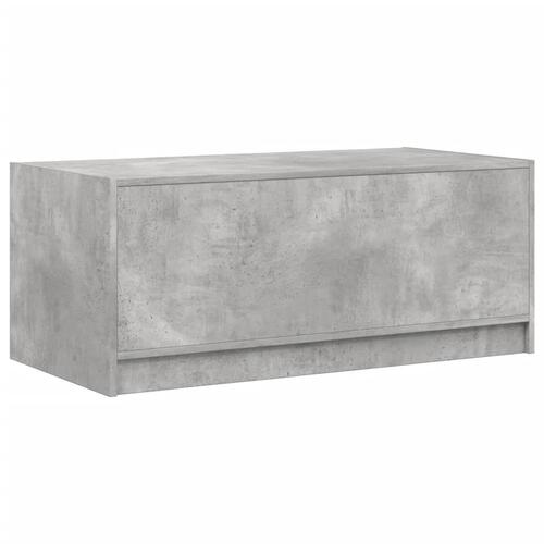 Sofabord med glaslåger 102x50x42 cm betongrå