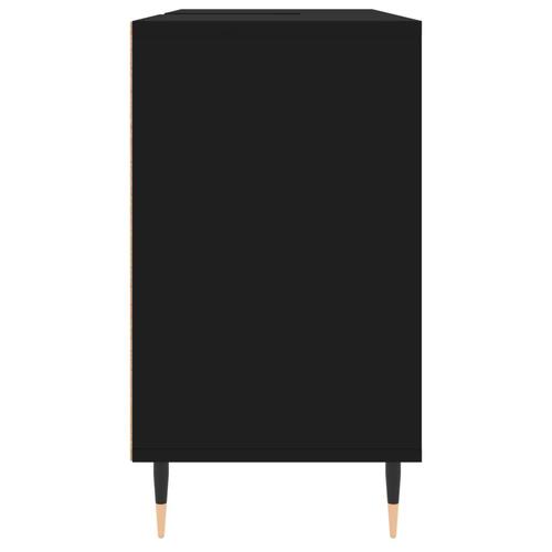 Badeværelsesskab 80x33x60 cm konstrueret træ sort