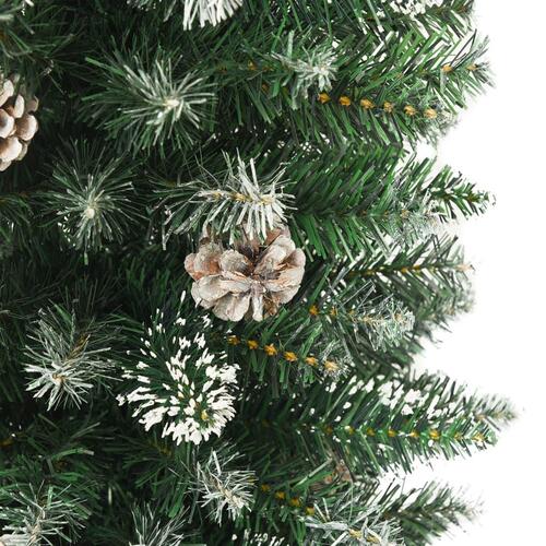 Kunstigt smalt juletræ med juletræsfod 240 cm PVC