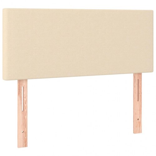Kontinentalseng med madras 120×200 cm - stof, cremefarvet