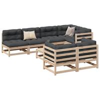 Sofasæt til haven 8 dele massivt fyrretræ