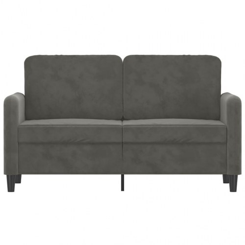 2-personers sofa 120 cm velour mørkegrå