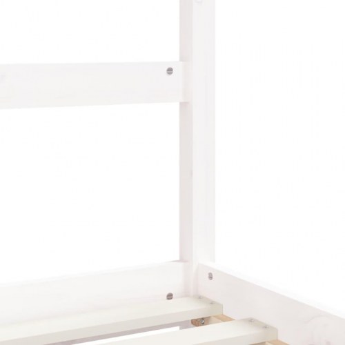 Sengeramme til juniorseng 90×200 cm - massivt fyrretræ, hvid